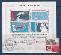 France - YT Bloc N° 7 - Oblitéré - Avec Vignette Arphila 75- 1975 - Used