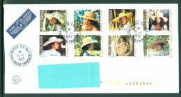 Enveloppe De Polynésie Vers Le Canada; From Polenysia To Canada; Sc. # 379-382; Chapeaux Pour Dames / Laydies's Hat 0450 - Storia Postale