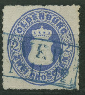 Oldenburg 1862 Hauswappen Mit Herzogkrone 18 A Gestempelt, Signiert - Oldenburg