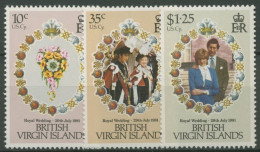 Britische Jungferninseln 1981 Hochzeit Prinz Charles Und Diana 408/10 Postfrisch - British Virgin Islands