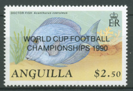 Anguilla 1990 Ereignisse Fußball-WM Italien Tiere Fische 843 Postfrisch - Anguilla (1968-...)