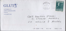 ITALIA - Storia Postale Repubblica - 2008 - 0,60€ Centenario Della Morte Di Edmondo De Amicis (Isolato) - Lettera - GLUT - 2001-10: Marcophilia