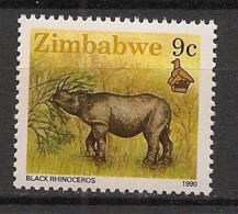 ZIMBABWE - 1990 - N°YT. 197 - Rhinocéros - Neuf Luxe ** / MNH / Postfrisch - Rhinozerosse