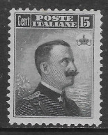 Italia Italy 1906 Regno Effigie Michetti Nero I Tipo Sa N.80 Nuovo MH * - Mint/hinged