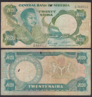 Nigeria 20 Naira Banknote (1984) Pick 26d Sig. 9 - F- (4-)    (31982 - Andere - Afrika