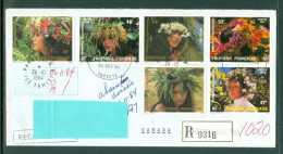 Enveloppe De Polynésie Vers Le Canada; From Polenysia To Canada; Sc. # 386-8; Chapeaux Pour Dames / Laydies's Hat (10454 - Covers & Documents