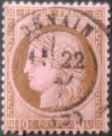 LP3036/292 - FRANCE - CERES N°54 - CàD De DENAIN (nord) - 1871-1875 Cérès