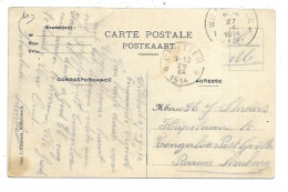 Postkaart Willebroek 27/9/1914 Verstuurd Naar Opitter (Sterstempel) - Service Militaire. - Not Occupied Zone