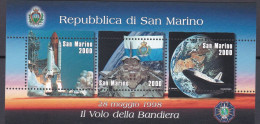 Bandiera Di San Marino Nello Spazio - 1998 - Europe