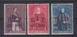 Belgien 1930 MiNo. 288/90 ** Internationales Arbeitsamt BIT - Unused Stamps