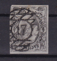 König Johann I. ½  Ngr. Mit Nummernstempel 17 (= Glauchau) - Saxony