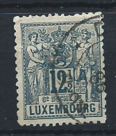 Luxembourg N°52 Obl (FU)1882/91 Dentelé 12 Et Demi X 12 - Allégorie - 1882 Allegory
