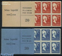 Sweden 1958 Selma Lagerlof 2 Booklets, Mint NH, Authors - Ongebruikt