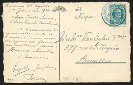 Belgique - CP Affr. N°194 Càd Bil. BRUXELLES (CHEQUES)/1925 Pour BRUXELLES - Brieven En Documenten