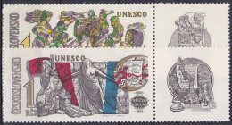 ** Tchécoslovaquie 1971 Mi 1992-3 Zf (Yv 1840-1 Avec Vignettes), (MNH) - Unused Stamps