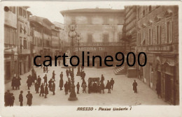 Toscana-arezzo Piazza Umberto I Differente Bella Animatissima Veduta Piazza Anni 20 30 (f.piccolo) - Arezzo