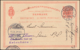 Dänemark Postkarte Frederik VIII. 10 Öre, KJOBENHAVN 11.8.1907 Nach SORAU 12.8. - Interi Postali