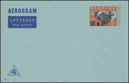 Dänemark Aerogramm LF 22II Der Fliegende Koffer 1 Kr. Auf 90 Öre, Kz. 32, ** - Postal Stationery