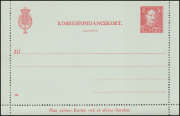 Dänemark Kartenbrief K 57I König Christian X. 20 Öre, Kz. 79, ** - Postal Stationery
