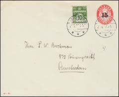 Dänemark Umschlag U 36 Aufdruckausgabe 15 Auf 20 Öre Kz. 40-Kl, HELSINGÖR 1937 - Postal Stationery