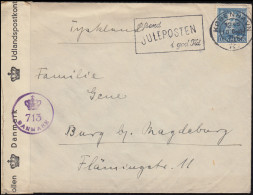 Dänische Zensur DANMARK 713 Auf Brief KOBENHAVN 10.10.1946 Nach Deutschland - Postal Stationery