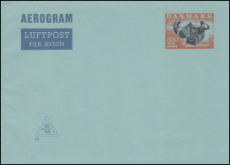 Dänemark Aerogramm LF 33 Der Fliegende Koffer 350 Öre, Kz. 50, ** - Postal Stationery