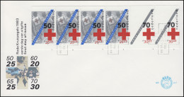 Niederlande Heftchenblatt 30 Rotes Kreuz Rode Kruis, Schmuck-FDC 30.8.83 - Libretti