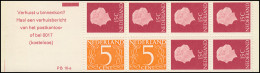 Markenheftchen 10x Juliane Und Ziffer 1971, PB 10-a, Rosa, Weiß, 8 Mm, ** - Libretti