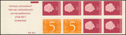 Markenheftchen 10x Juliane Und Ziffer 1971, PB 10-a, Rosa, Matt, ** - Libretti
