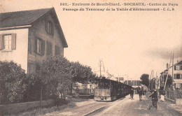 SOCHAUX (Doubs) - Passage Du Tramway De La Vallée D'Hérimoncourt Au Centre Du Pays - Environs De Montbéliard - Sochaux