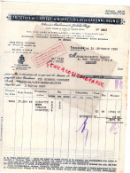 31- TOULOUSE- FACTURE TRICOTAGE DE L' ARIEGE BONNETERIE DE LA GARONNE REUNIS- SOLER PUIG- 94 AVENUE LOMBEZ-1933 - Textile & Clothing