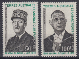 TIMBRE TAAF GENERAL DE GAULLE N° 46 & 47 NEUFS ** GOMME SANS CHARNIERE - Unused Stamps