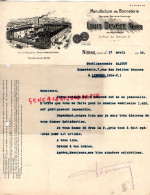 30-  NIMES- FACTURE LOUIS DEVEZE NEVEU - VERDIER - MANUFACTURE BONNETERIE - USINE- 11 RUE DE SAUVE- 1935 - Textile & Clothing