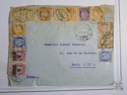 DR17 NORGE  LETTRE DEVANT 1923  KRISTIANA A PARIS FRANCE    +SURCHARGES +AFF. INTERESSANT + - Covers & Documents