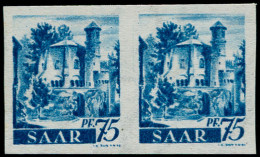 SARRE Poste ** - 212, Paire Non Dentelée, Certificat  Ney (Maury 213A) - Cote: 570 - Unused Stamps
