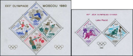 MONACO Blocs Spéciaux ** - 11/12, Jeux Olympiques De Moscou & Lake Placid, Hand-ball, Volley, Tir - Cote: 770 - Altri & Non Classificati