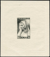 SARRE Poste EPA - 347, épreuve D'artiste En Noir: 5f. + 3f. Dürer - Unused Stamps