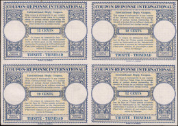 TRINITE Coupons Réponse * - Bloc De 4 Non émis, Provenant De L'album UPU 1947: 12 Cents - Trinidad En Tobago (1962-...)