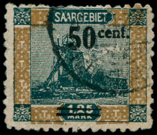 SARRE Poste O - 77a, Grosse Dentelure (10,5), Rare: 50c/1,25mk - Cote: 190 - Ongebruikt