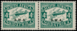 SUD OUEST AFRICAIN Poste Aérienne * - 1, Paire Horizontale, 1er Tirage, 1 Exemplaire Sans Point (Michel 136 I/I) - Südwestafrika (1923-1990)