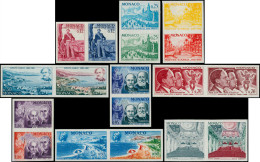 MONACO Poste ** - 690/97 + Pa. 86, 9 Paires D'essais De Couleurs Différents, Complet: Opéra De Monté Carlo - Altri & Non Classificati