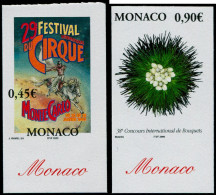 MONACO Poste ** - 2461/62, Non Dentelés, Bdf: Cirque Et Bouquets - Altri & Non Classificati