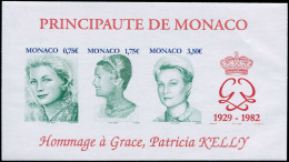 MONACO Blocs Feuillets ** - 89, Essai En Vert Et Rouge: Princesse Grace - Altri & Non Classificati