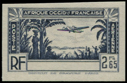 COTE D'IVOIRE Poste Aérienne ** - 1B, Valeur Non émise 2.65f. Bleu Foncé, Non Dentelé, Sans Nom De Pays (Maury) - Cote:  - Other & Unclassified