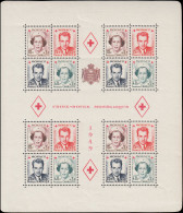 MONACO Blocs Feuillets ** - 3A/4B, 4 Bf Dentelés + Non Dentelés: Croix-Rouge 1949 - Cote: 2050 - Altri & Non Classificati