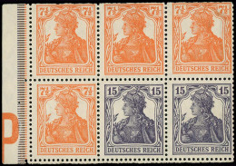 ALLEMAGNE EMPIRE Timbres De Carnets * - Michel HB 16baB, Feuillet Complet 15pf. (x2) Et 7.50pf. (x 4): Germania - Cote:  - Altri & Non Classificati