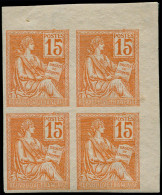 FRANCE Poste ** - 117c, Bloc De 4, Cdf (un Ex. *): 15c. Mouchon - Cote: 1550 - Unused Stamps