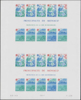 MONACO Blocs Feuillets ESS - 34, Feuillet Géant De 2 Blocs En Essais De Couleurs Différents, Polychromes, Cd 9/4/86: Eur - Altri & Non Classificati