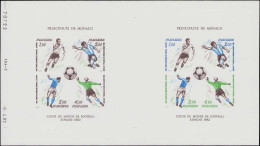 MONACO Blocs Feuillets ESS - 21, Feuillet Géant De 2 Blocs En Essais De Couleurs Polychromes, Cd 6/4/82: Football Madrid - Altri & Non Classificati