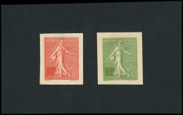 FRANCE Epreuves D'Artiste EPA - 129/30, 2 Petites épreuves En Rouge Ou Vert, Impression Fine Du Poinçon Avec Cartouche,  - Artistenproeven